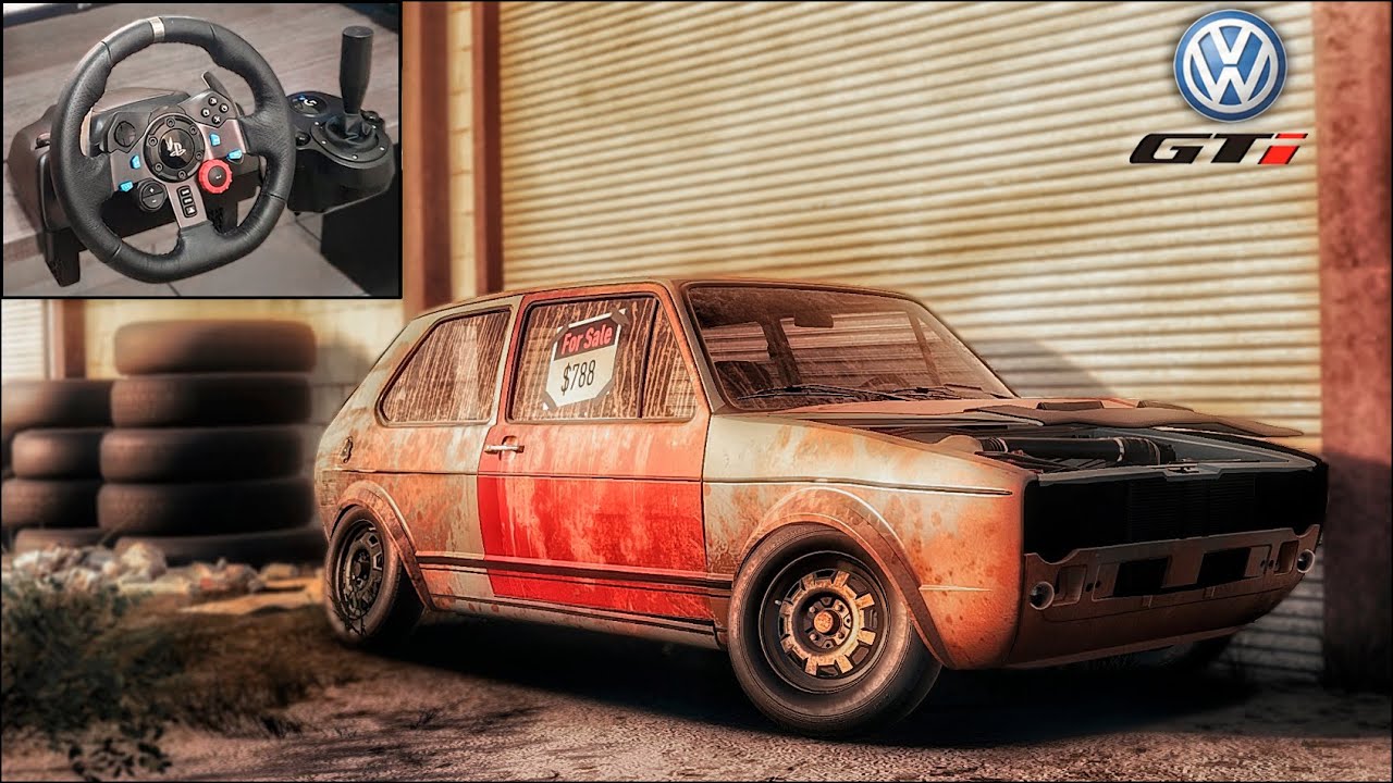 Rebuilding a Volkswagen GOLF GTI (MK1 - 1976) - NFS HEAT - LOGITECH G29 Gameplay.