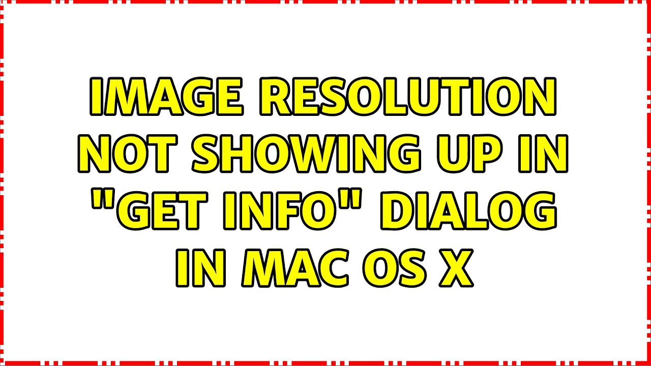 Image resolution not showing up in 