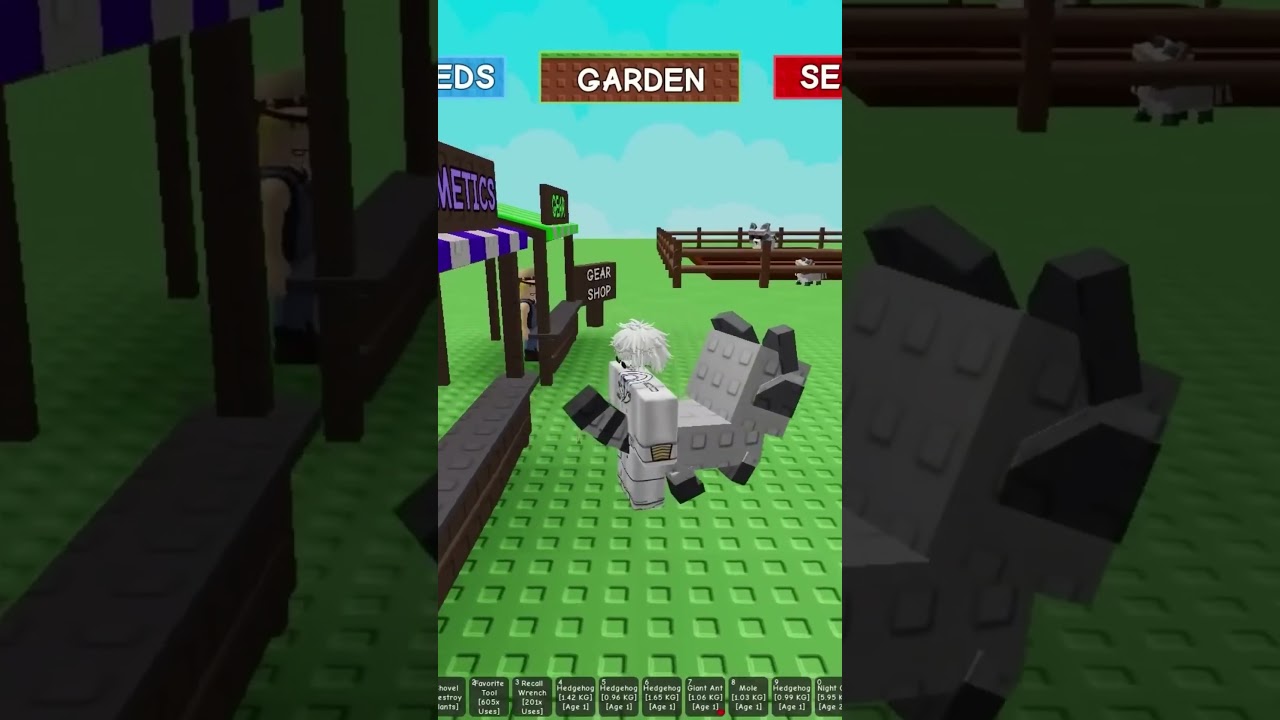 Застал своего енота за покупкой косметики 😭 #roblox #growagarden #shorts