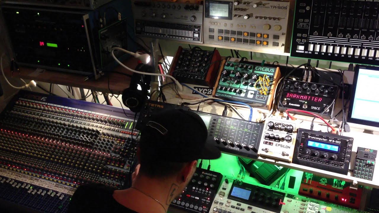 housemeister recording his new track 