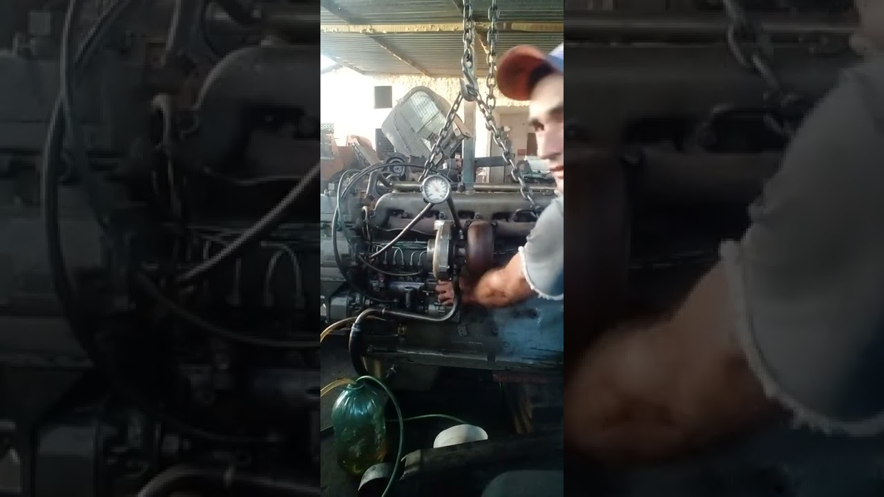 Funcionando Motor MWM 229 6 cilindros