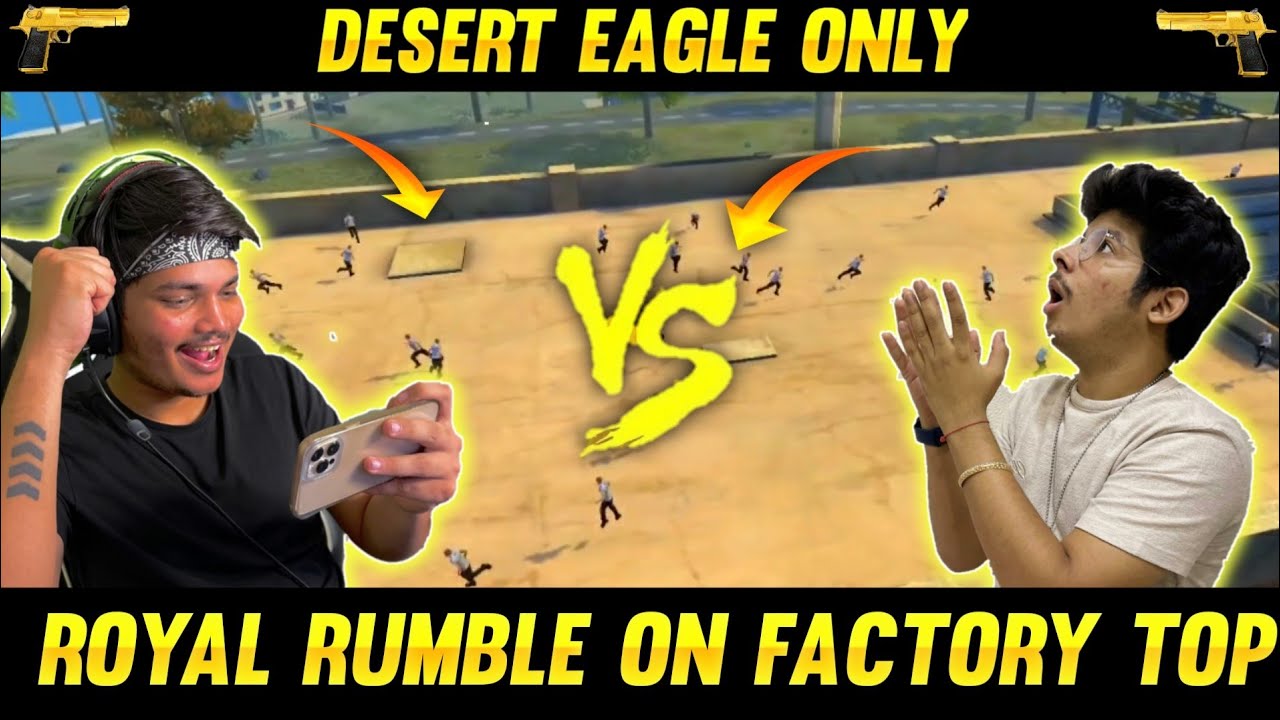 Royal Rumble On Factory Roof | 1 VS 49 With Desert Eagle | Last Man Standing Wins - Garena Free Fire