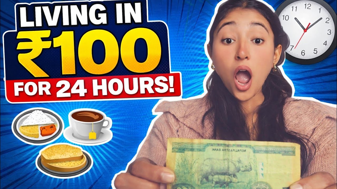 LIVING IN 100RS FOR 24 HOURS!!!😱|| CHALLENGE VIDEO 
