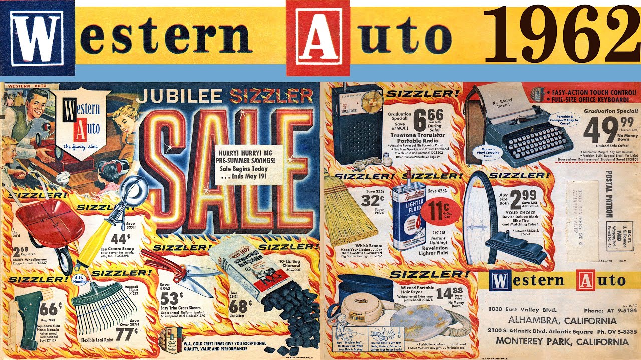 What happened to Western Auto? 1962 catalog - Truetone transistor radios, Wizard brand time capsule