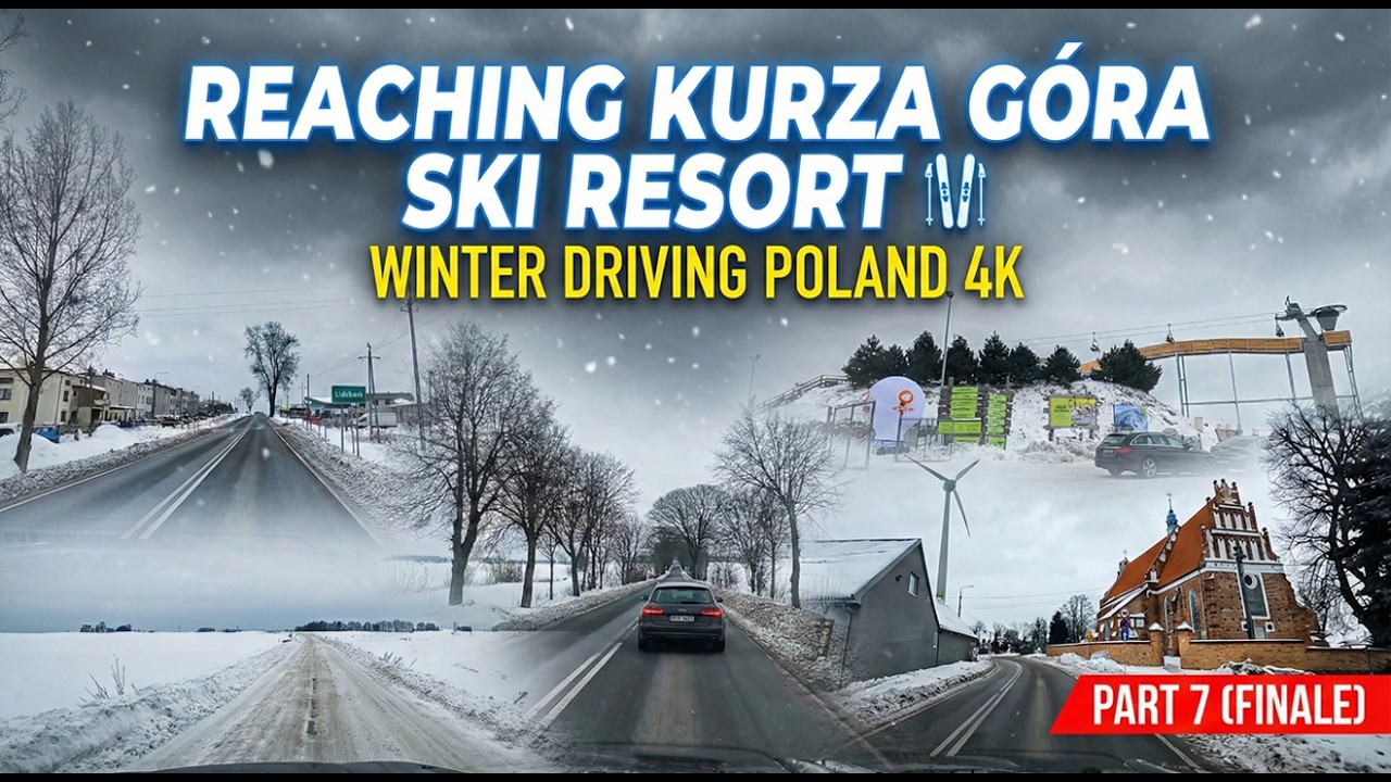 Reaching Kurza Góra Ski Resort 🎿 Winter Driving Poland 4K | Part 7 (Finale)