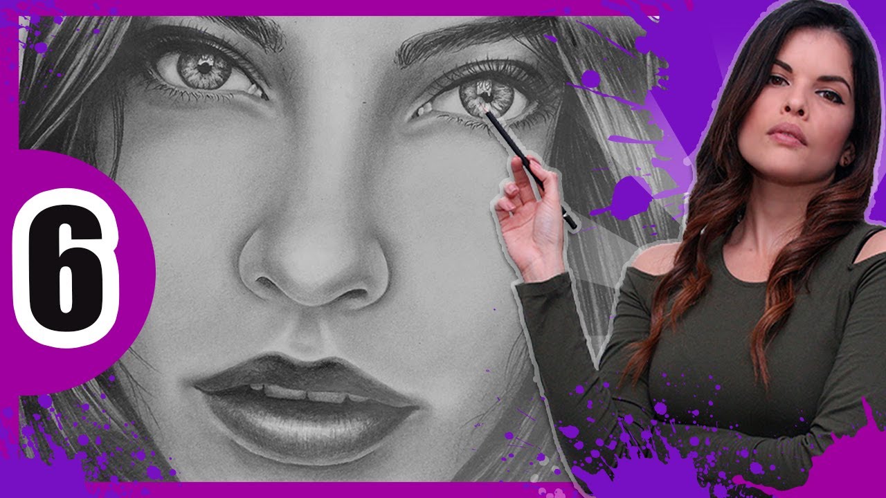 🟣CURSO GRATIS 🟣 ROSTRO REALISTA a lápiz✏️ paso a paso ⚡ Tutorial Completo 🤩 PARTE #6