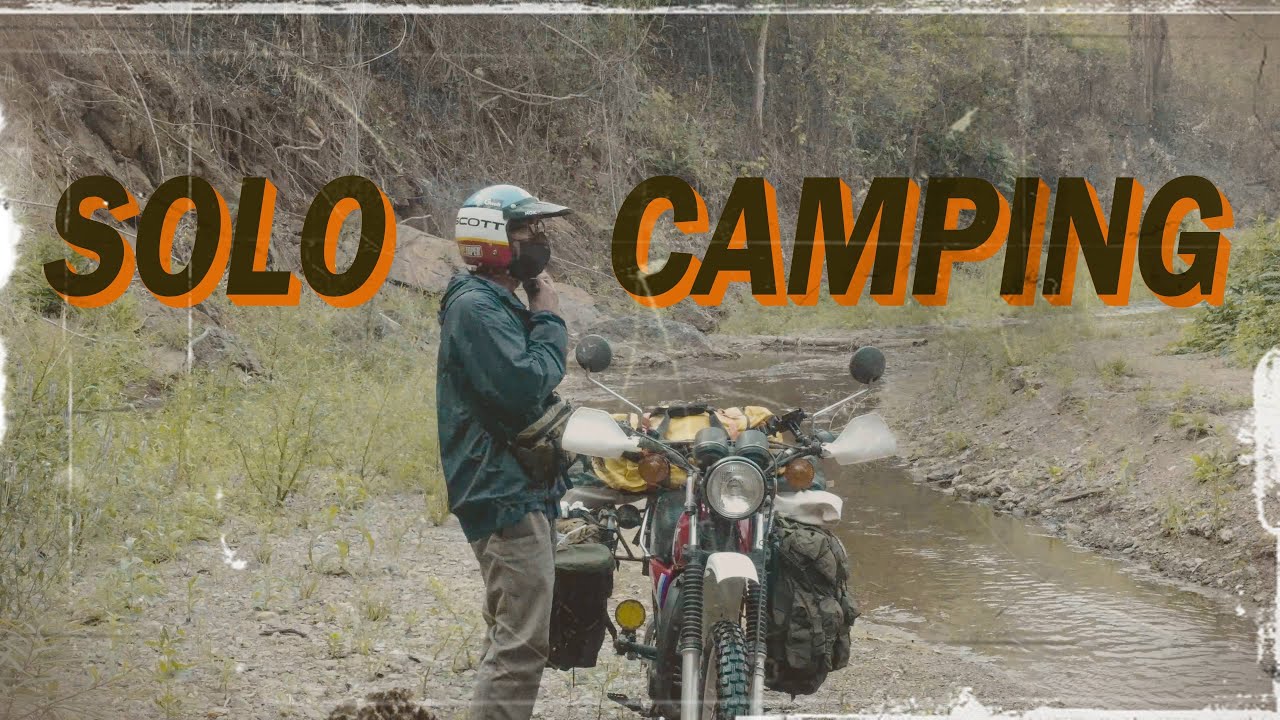 Solo Motorcycle Camping with Yamaha DT125MX กางเต็นท์ฤดูร้อน