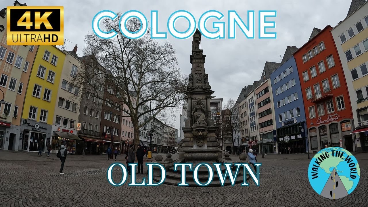 Old Town Cologne 4k walking tour video January in Cologne Germany