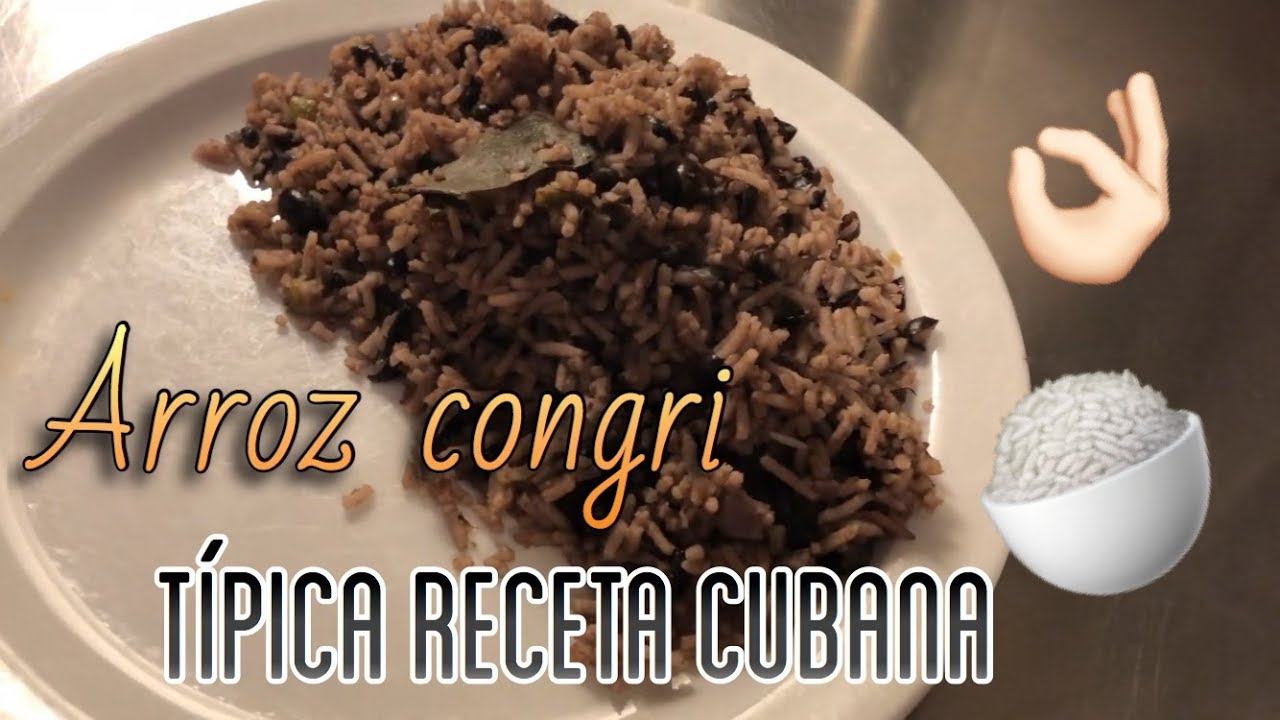 Típico y auténtico arroz congri cubano