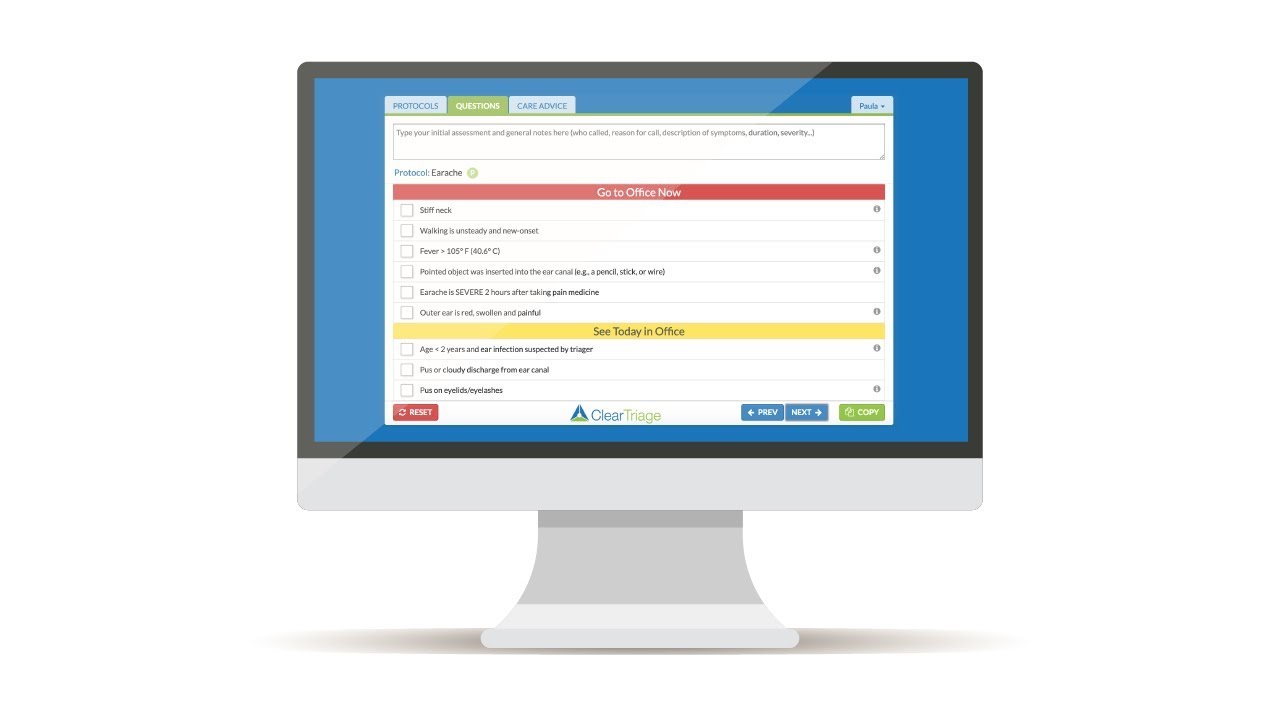 ClearTriage Overview - Online telephone triage software