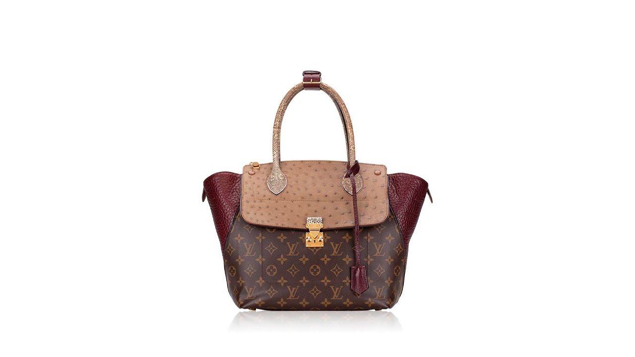Louis Vuitton Ostrich Python Majestueux Tote MM Bordeaux