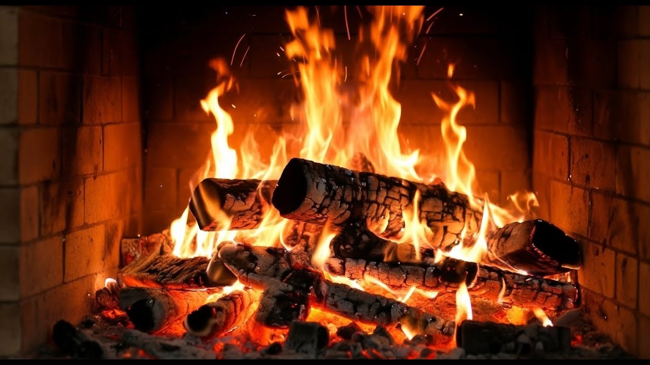 🔥 Cozy Crackling Fireplace 24/7 LIVE with Burning Logs and Crackling Fire Sounds for Peaceful Sleep
