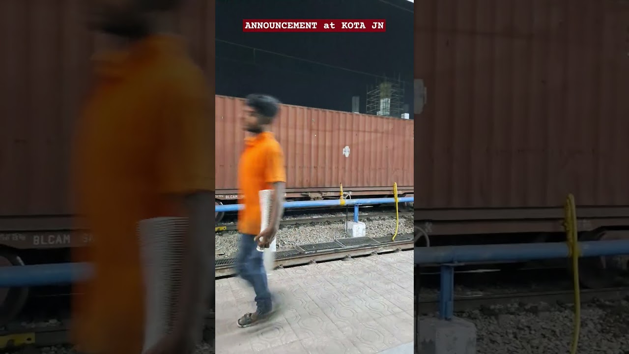Night Announcement at Kota Junction | Indian Railways Real Station Ambience |#trainannouncement