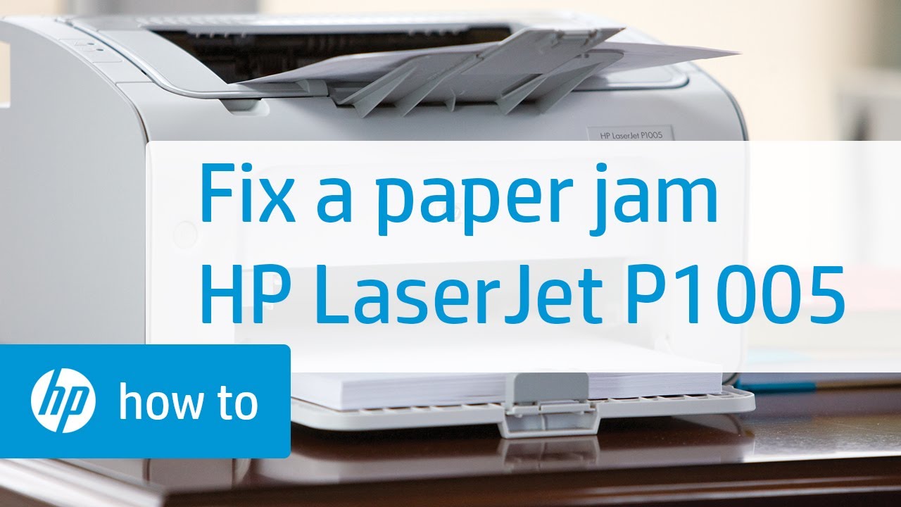 Fixing a Paper Jam | HP LaserJet P1005 Printer | HP