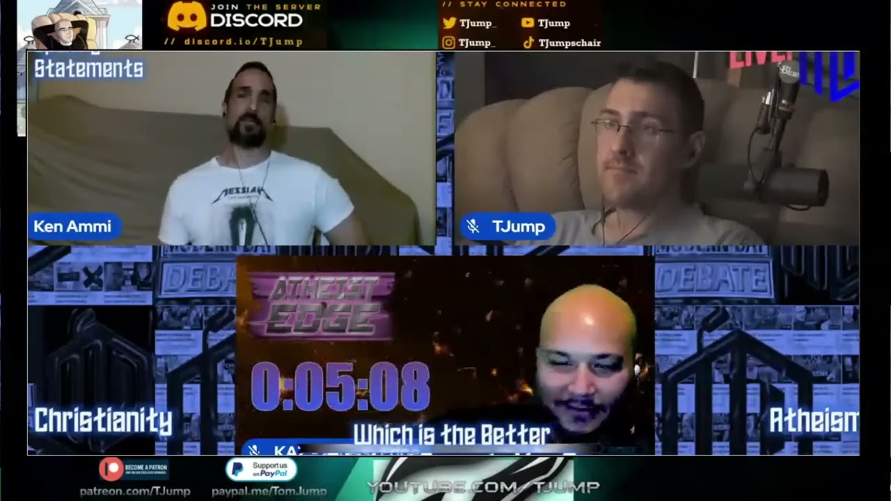 Dumpster Fire Ken Ammi Vs TJump   Better Ethical Foundation, Atheism or Christianity