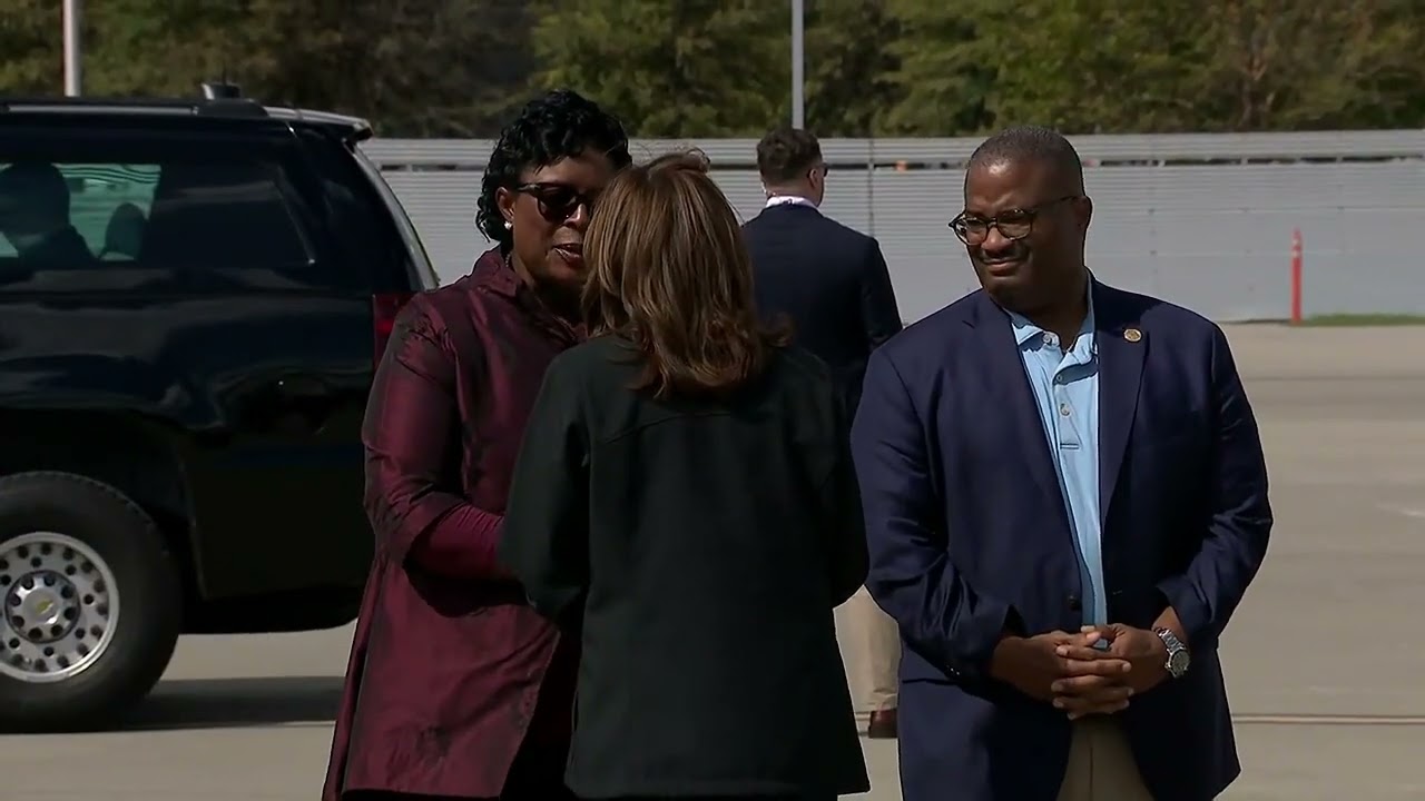 Kamala Harris arrives in Augusta, Georgia, to see Hurricane Helene destruction