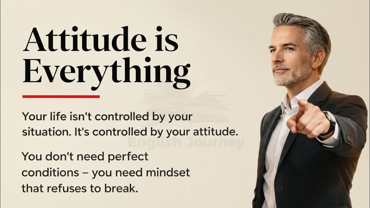 Attitude Is Everything 🔥 Change Your Mindset, Change Your Life | English Listening Practice