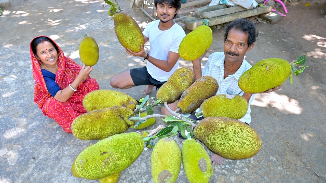 চিংড়ি ছাড়া মায়ের হাতে গরমমশলায় সেরা স্বাদে এঁচোড় রান্না | Green Jackfruit cutting and cooking recipe