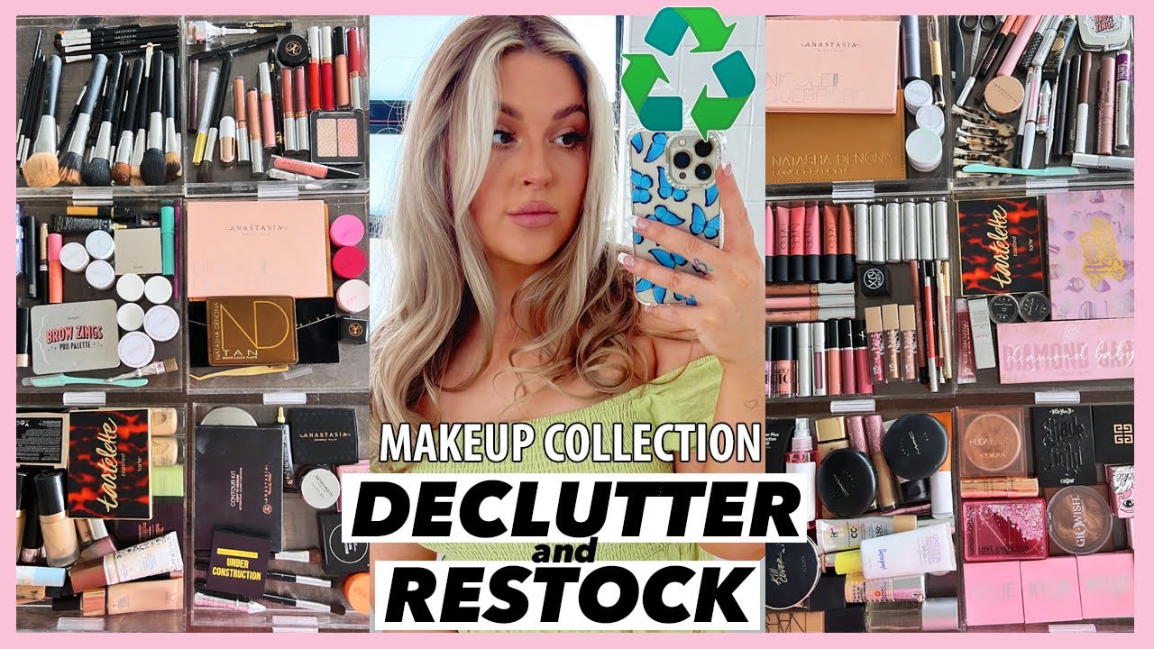 makeup collection DECLUTTER & RECLUTTER 💄 my beach house makeup storage