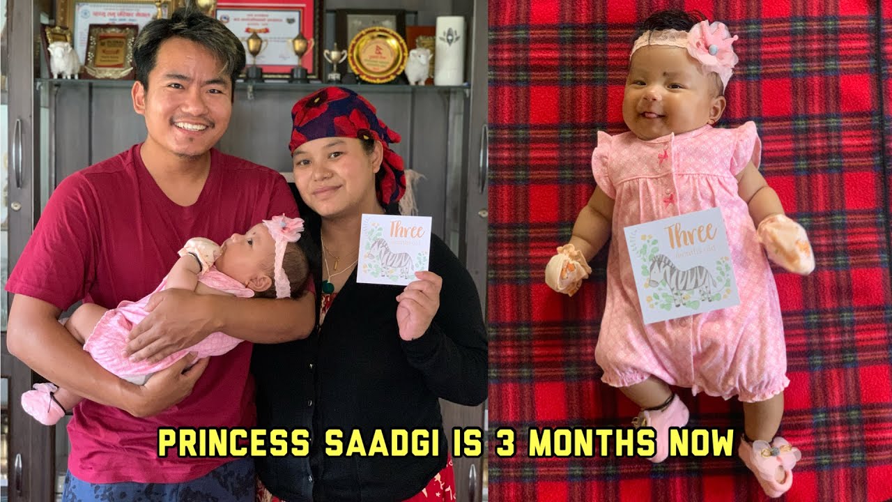 Princess Saadgi is 3 months old now❤️ KanXa RocKs YOman BOOM😎🤘👊