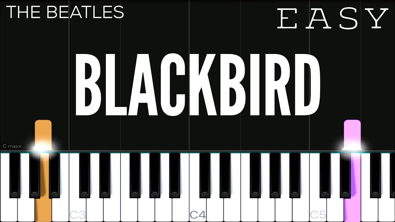 The Beatles - Blackbird | EASY Piano Tutorial