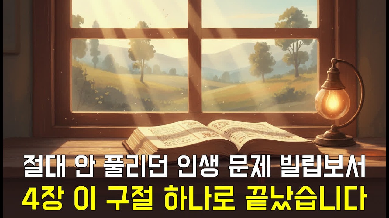 죽고 싶을 만큼 힘들 때, 빌립보서 4장을 읽어야 하는 이유 (놀라운 변화)