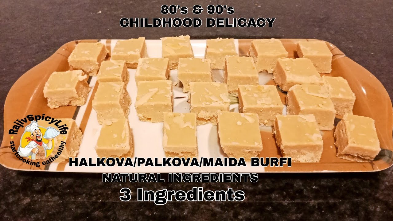 90's kid's favorite sweet HALKOVA Recipe | Palkova Recipe | Instant Maida Burfi | RajivSpicyLife
