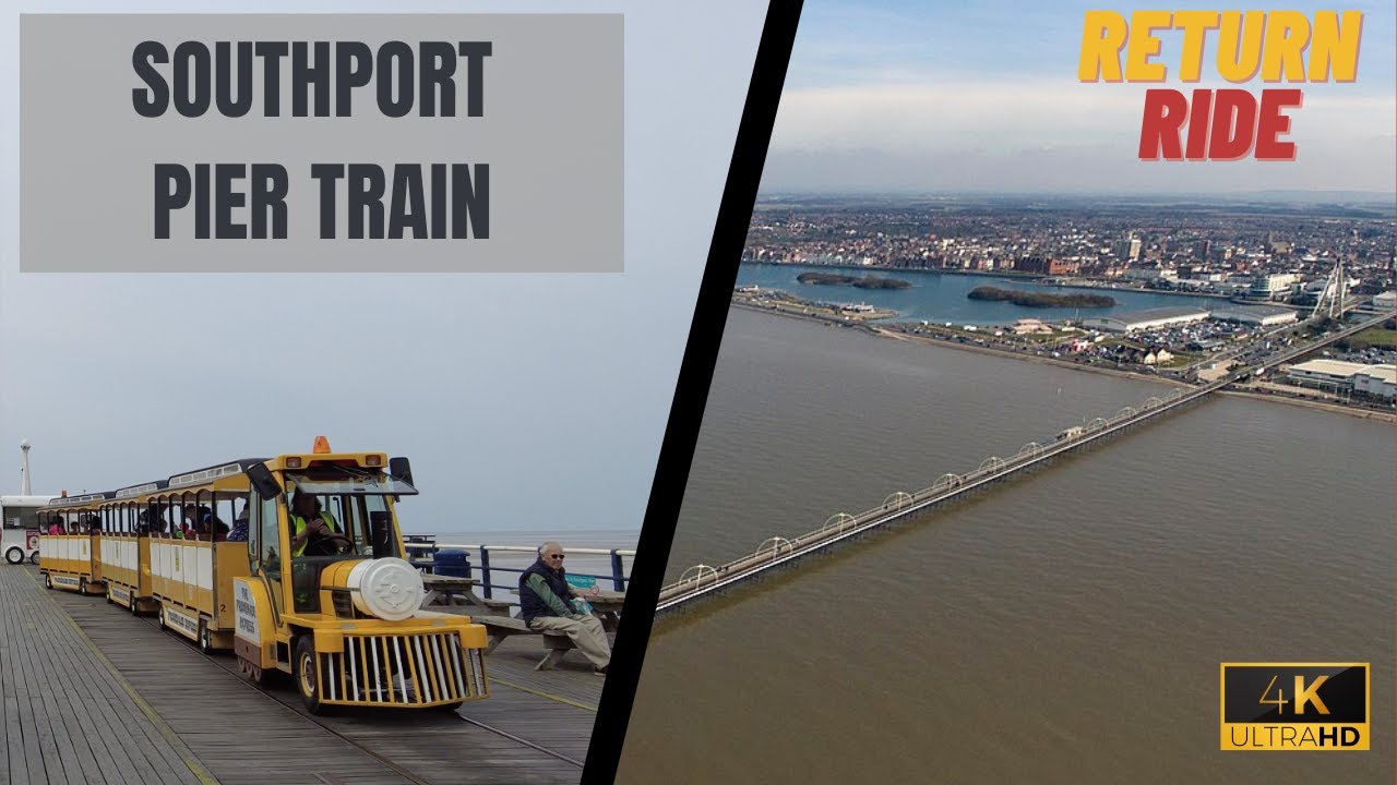 Southport Pier Tour | Southport Pier Train Ride (Return) 4K