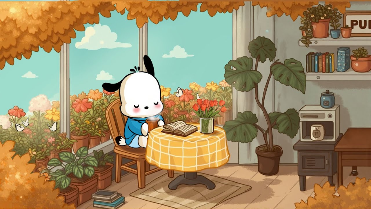 Cute Pochacco Autumn 🍂 Peaceful Lofi to study and be more creative