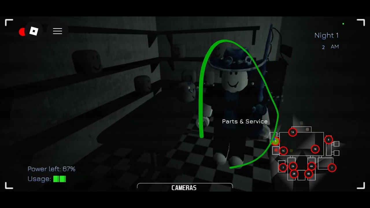 Playing fnayf in roblox and its a game!