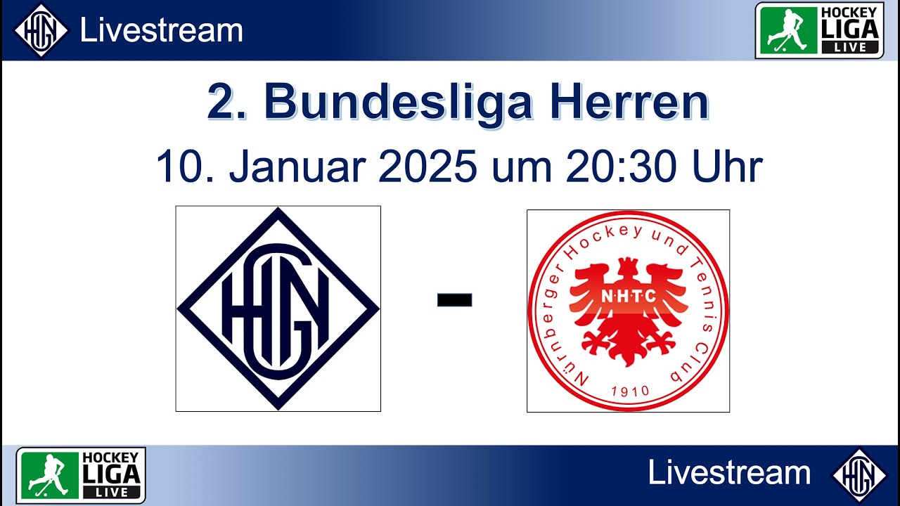 HGN.Live - HGN vs. NHTC  - 2. Bundesliga Herren - 10.01.2025 - 20:30 Uhr