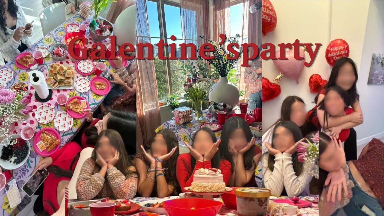 미국 고등학교 교환학생의 갤런타인 파티 브이로그 | galentine’s party vlog as an exchange student in the US