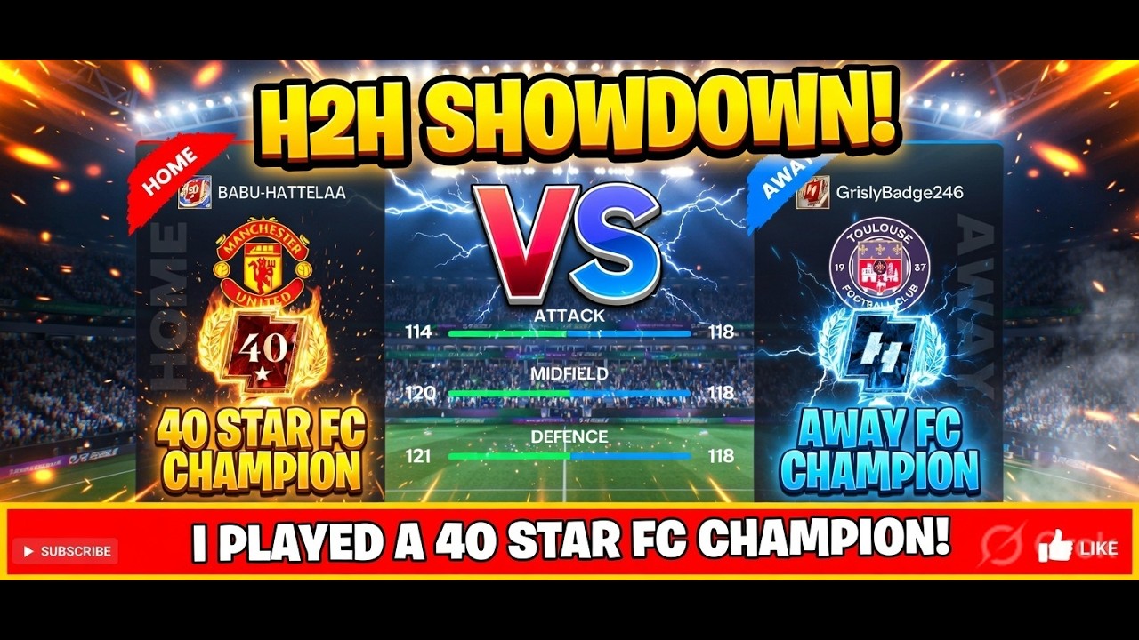 I played a 40 ⭐️ FC Champion in H2H FC Mobile