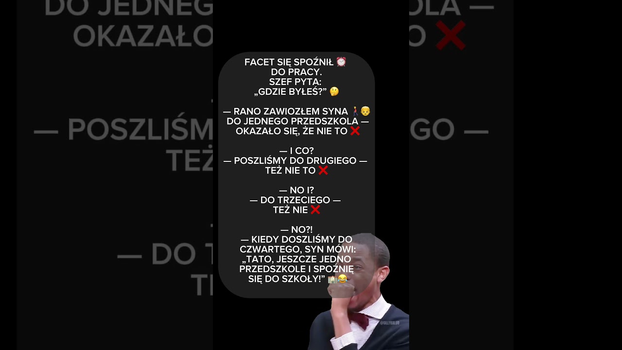 Facet zaprowadza syna do przedszkoli… i w końcu słyszy punchline 