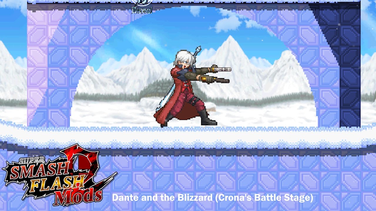 SSF2 Mods Showcase: Dante and the Blizzard (Crona's Battle Stage)