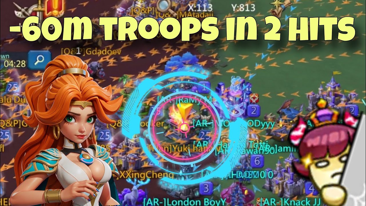 Lords Mobile - Insane zero. Just 2 rallies cleared 60m troops castle. Unbeliavable reports