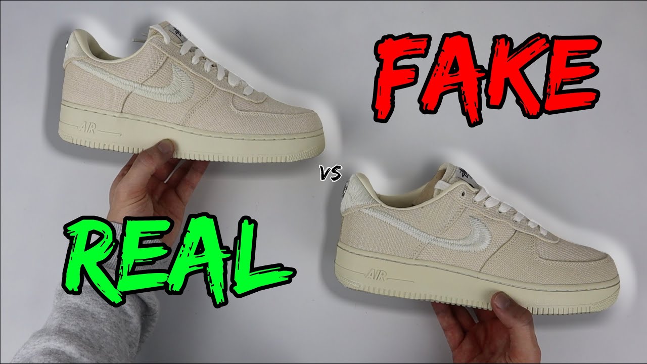 НАСТОЯЩЕЕ ПРОТИВ ПОДДЕЛКИ! СРАВНЕНИЕ STUSSY X NIKE AIR FORCE 1 FOSSIL!