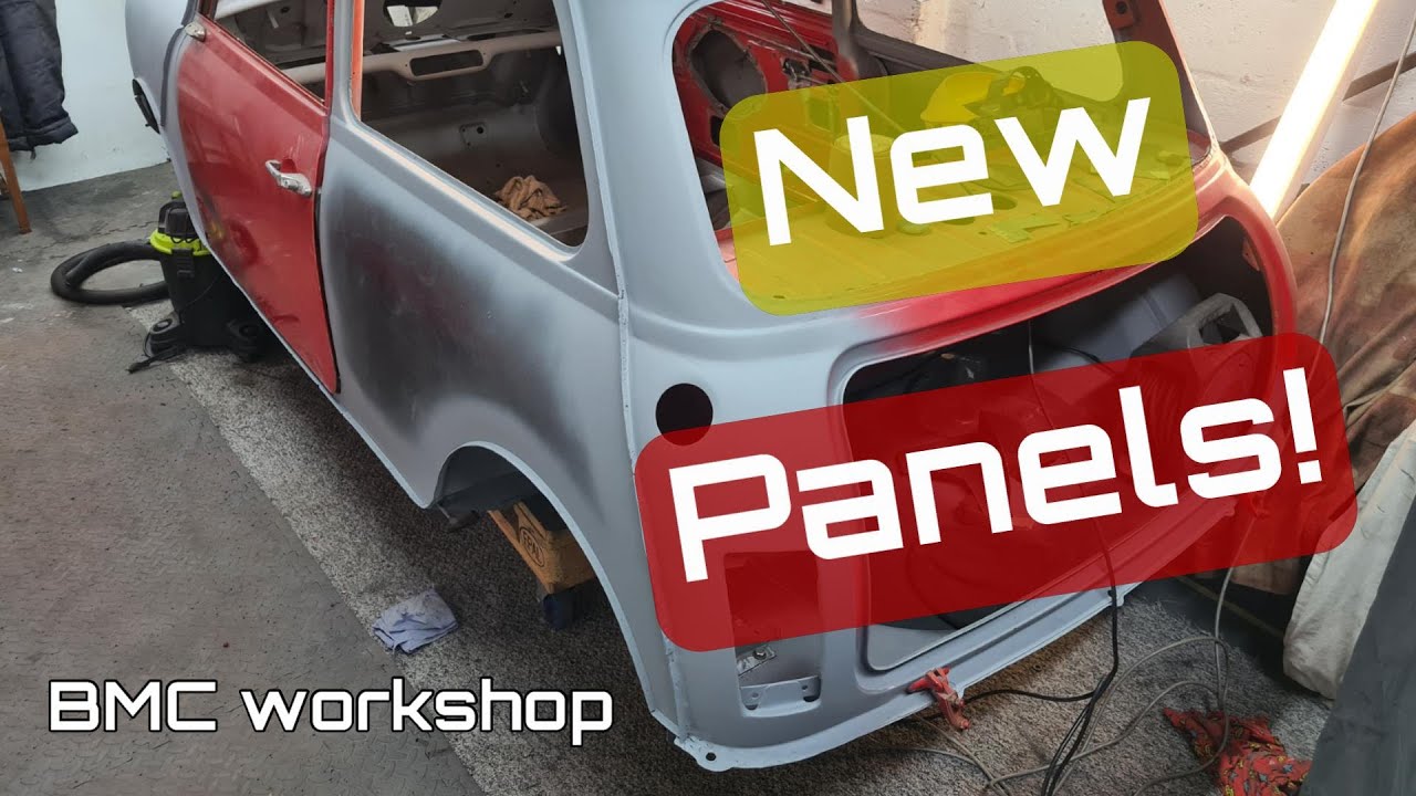 Austin mini wheel tub and quarter panel fitting *panel work almost finished!*