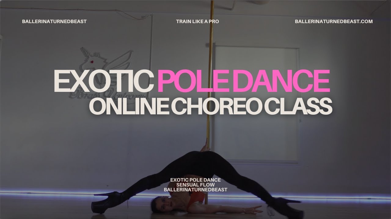 FIERY EXOTIC POLE DANCE CHOREOGRAPHY | ONLINE TUTORIAL | TRAIN WITH BTB