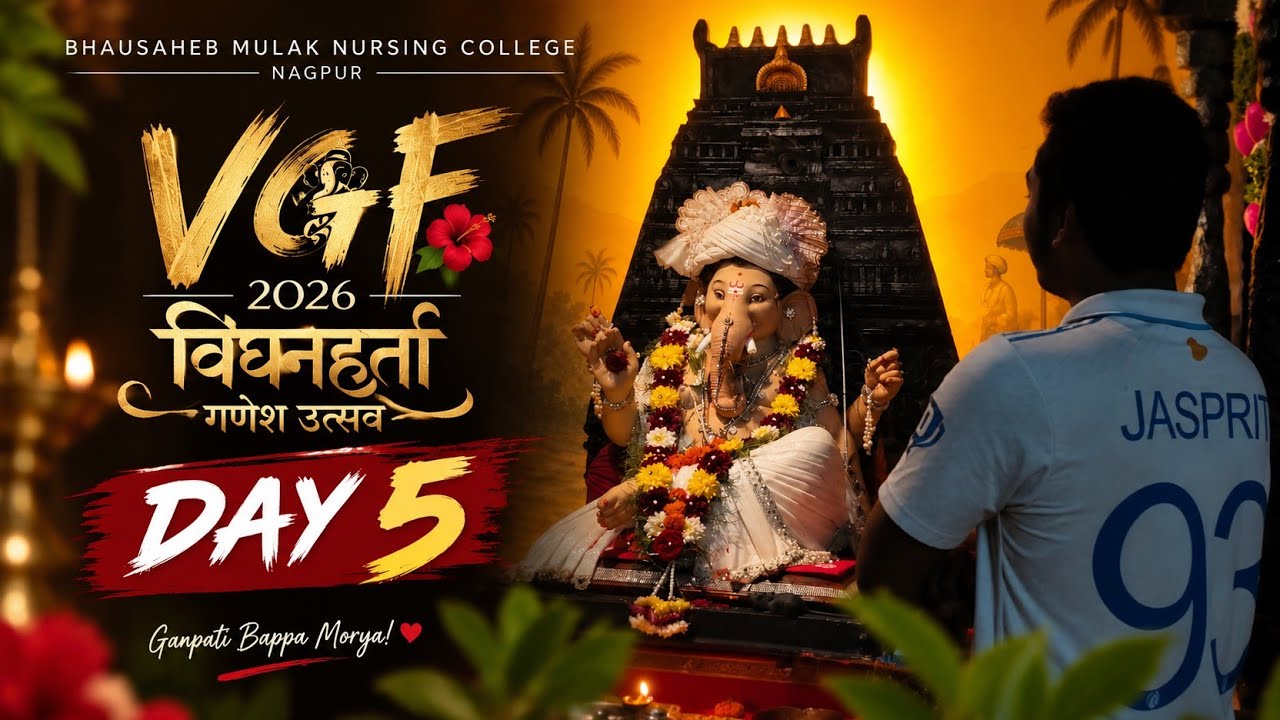 VGF 2026 Day 5 🙏✨ | Vighnaharta Ganesh Utsav | BMNC Nagpur | College Celebration