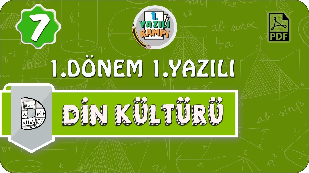 7. Sınıf Din Kültürü | 1. Dönem 1. Yazılıya Hazırlık