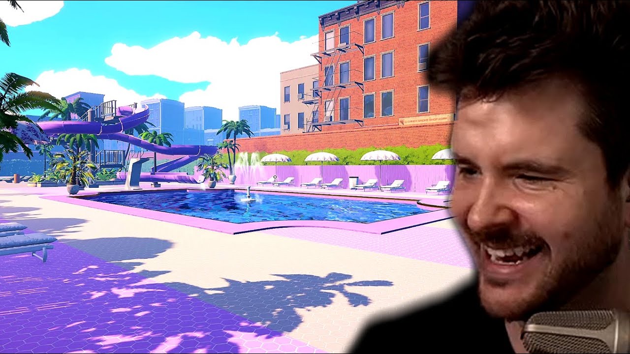I Made A Trixie Motel Inspired Pool Area At Toot Lagoon!  |  Waterpark Simulator Ep 11