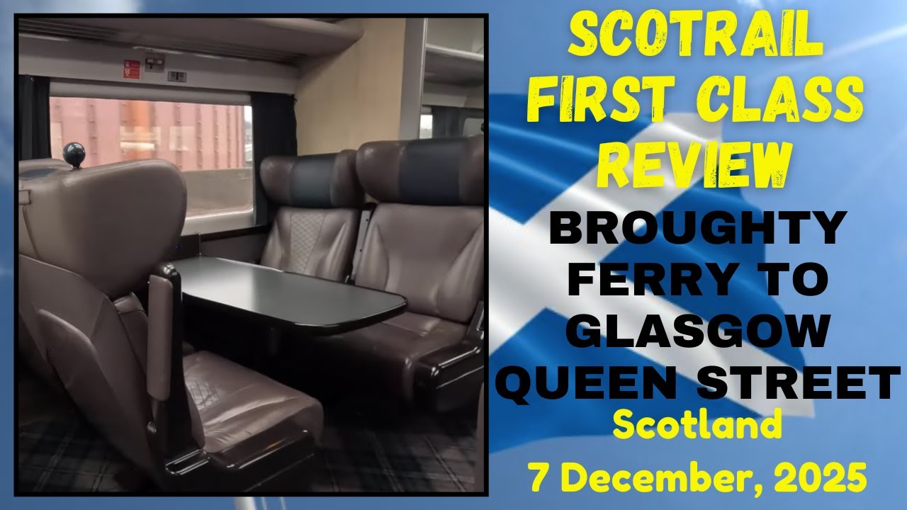 Обзор поездки первым классом Scotrail: Броти-Ферри — Глазго Куин-стрит, Шотландия — 7 декабря 202...