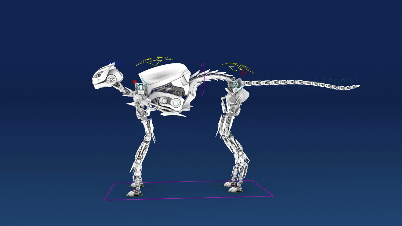 Maya - Mechanical Cat Rig Presentation