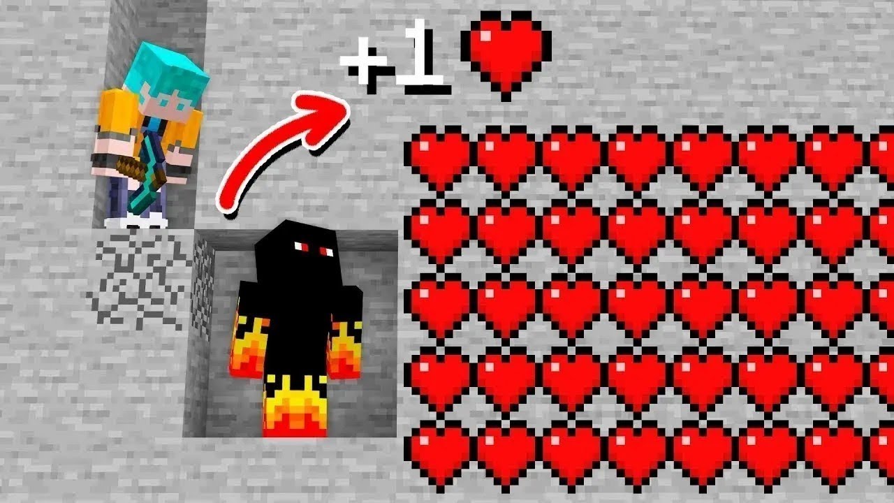 Multiplicador de CORAÇÕES VS CAÇADOR no MINECRAFT