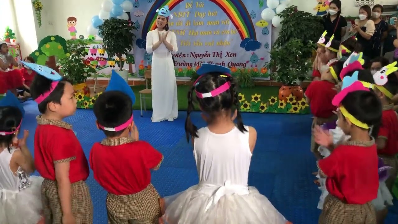 Tiết dạy thi giáo viên giỏi cấp tỉnh dạy hát “ Cho tôi đi làm mưa với” 5-6 tuổi