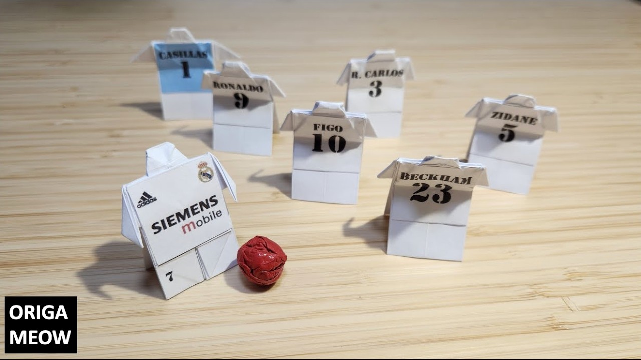 I Built a Galactico Football Team Out of Paper | Origami Football player tutorial