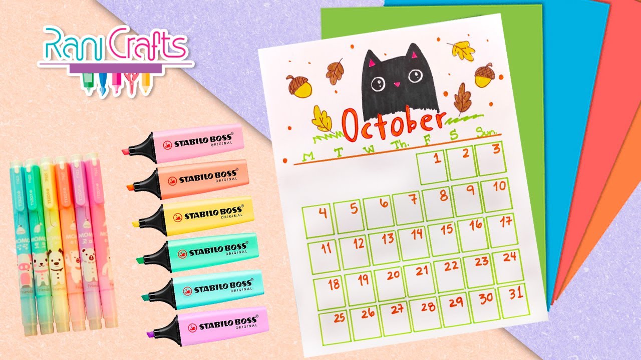 DIY - OCTOBER CALENDAR - BULLET JOURNAL | ORGANIZATION