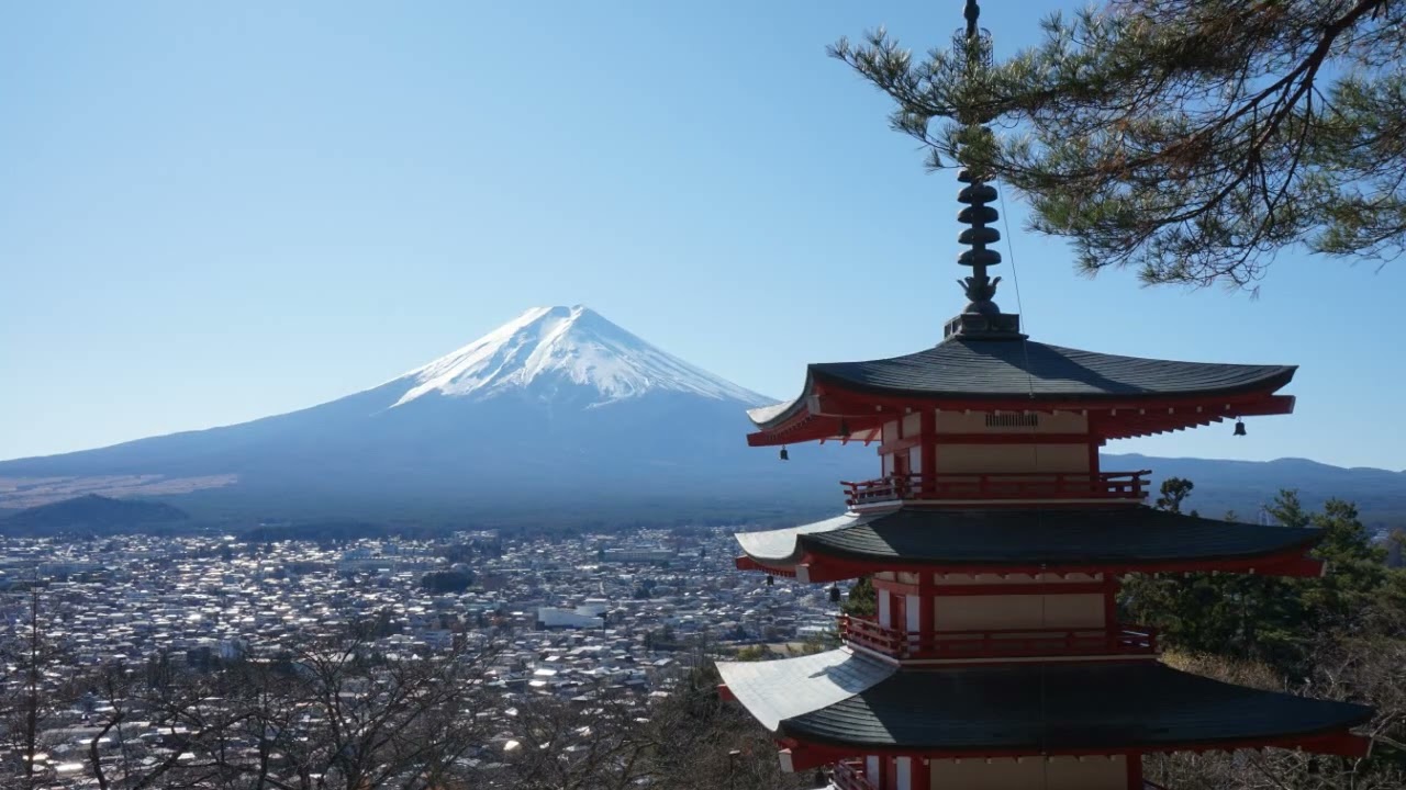 후지산 야마나카코호, 아라쿠라야마 센겐 공원, 가와구치코 호수