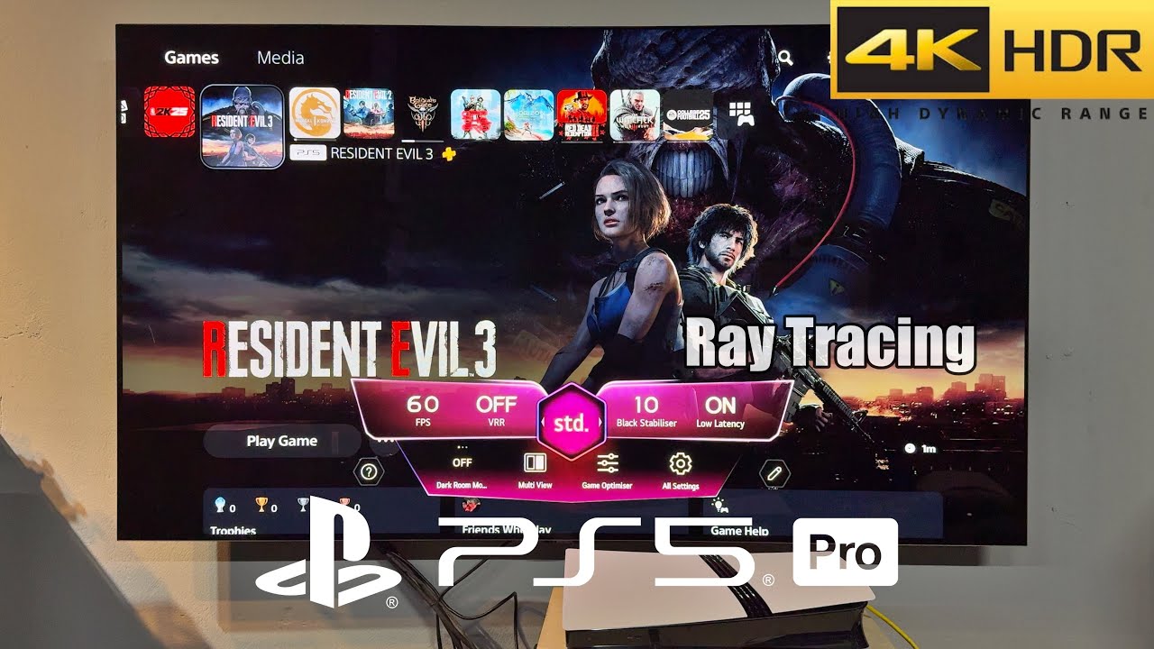 Resident Evil 3 PS5 Pro Gameplay With LG Oled TV 4K (Ray Tracing 60FPS)